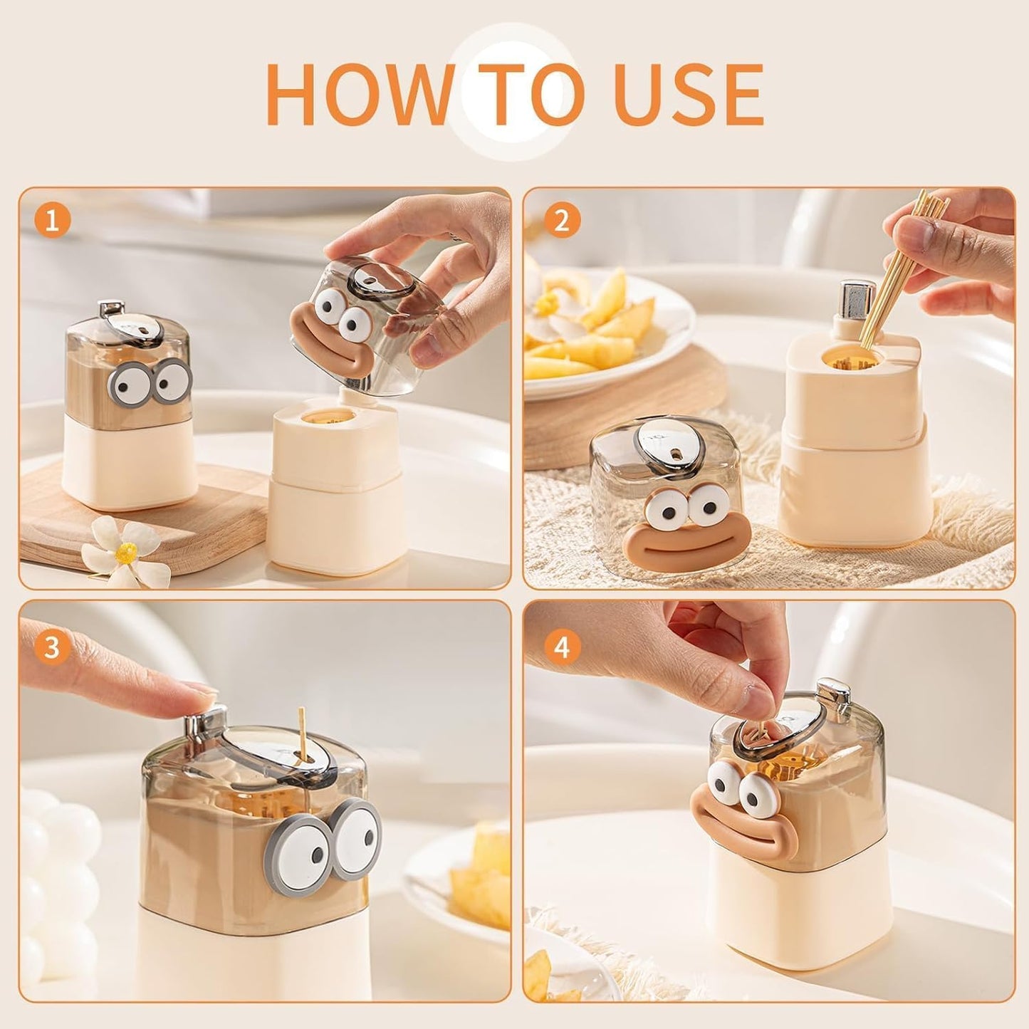 PickPop™ Cute Automatic Toothpick Dispenser